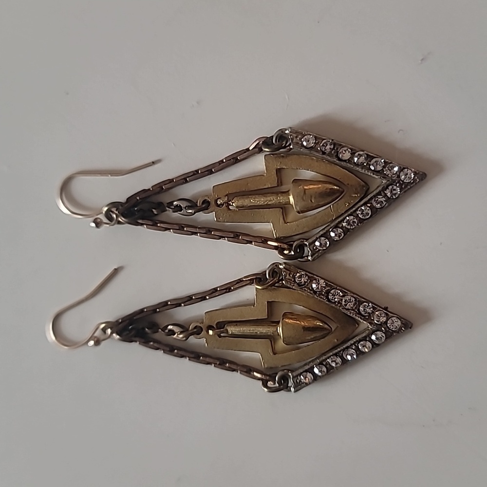 Handmade Vintage Earrings (one of of kind) all parts dangle